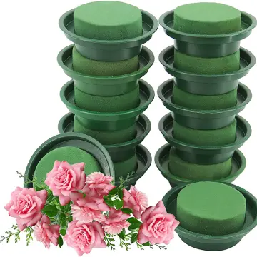 4Pcs Square Dry Wet Floral Foam Artificial Flower Holder Green