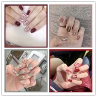 [ Free Nail File.✔️ ] 14PCS SET Ins Summer Whitening Nail Sticker Nail Sticker Waterproof Tearable Nail Sticker YW557-576