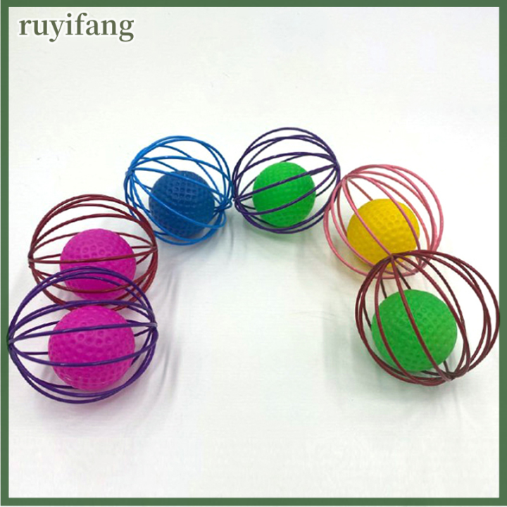 ruyifang-1pc-cat-interactive-toy-small-bell-mouse-กรงของเล่นพลาสติกเทียมสีสันสวยงาม