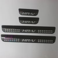 แต่งรถสำหรับ Honda HR-V HRV แผ่นแถบติดขอบประตูสแตนเลสที่ครอบแป้นเหยียบอัตโนมัติ2015-2019