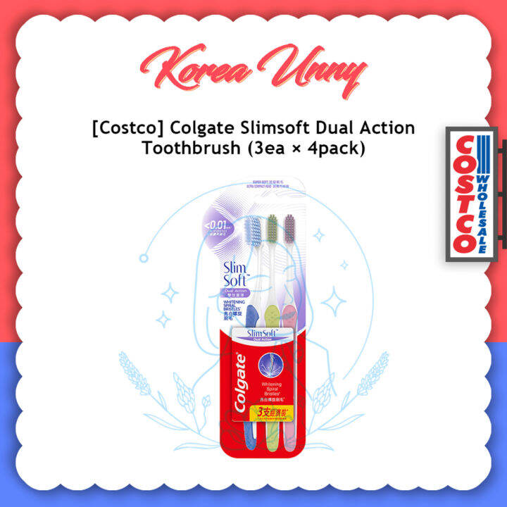 [Costco] Colgate Slimsoft Dual Action Toothbrush 12EA Lazada