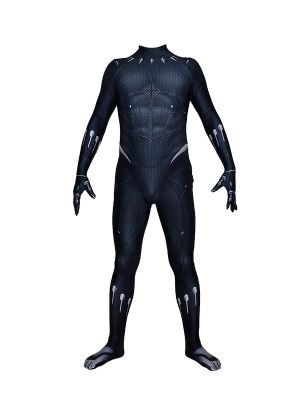 Halloween Black Panther Cosplay Costume 3D Print Adults Kids Newest Superhero Zentai Suit Bodysuit Men Party Jumpsuit