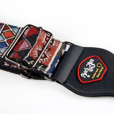 ‘【；】 YUEKO Cotton Embroidery Durable Guitar Strap Classical National Style Guitar Straps For Acoustic Classical Bass Guitar Strap