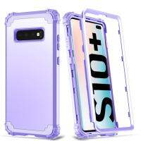 Galaxy S10 Plus กรณี WindCase Heavy Duty Hybrid Hard PC นุ่ม TPU กันชนที่ทนทาน3ใน1ลดแรงกระแทกกรณีสำหรับ Samsung Galaxy S10 Plus