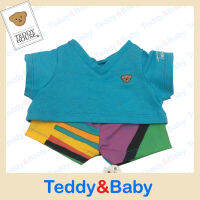 Teddy House : ชุดตุ๊กตา ชุดกางเกง+เสื้อยืดฟ้า Teira  12 นิ้ว