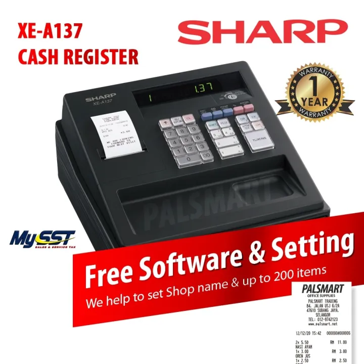 Sharp Cash Register Machine Mesin Cashier XEA137 XEA137 Lazada
