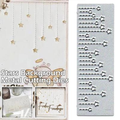 Christmas Star Background DIY Metal Cutting Mould 9×3.5cm Q3U1