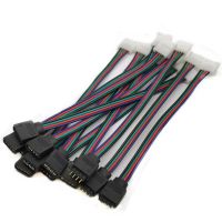 ✧✆✣ 5Pcs 15cm 4 Pin 4pin 5050 3528 LED RGB Strip Extension Connector Cable Wire led strip Extension Cables Clip Wholesale DropShip