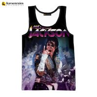 hot【DT】 Michael Jackson Print Men Fashion Mens Clothing Hip Hop Streetwear Oversized Sleeveless Shirts