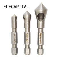 3PCS/lot HSS Titanium Coated Countersink amp; Deburring Drill Bit Hand Tool Set For Cutting Through Metal Wood Drill Bits