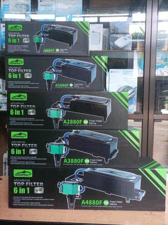 Aquaspeed Aquarium Top Filter With Complete Filter Media Inside 6in1