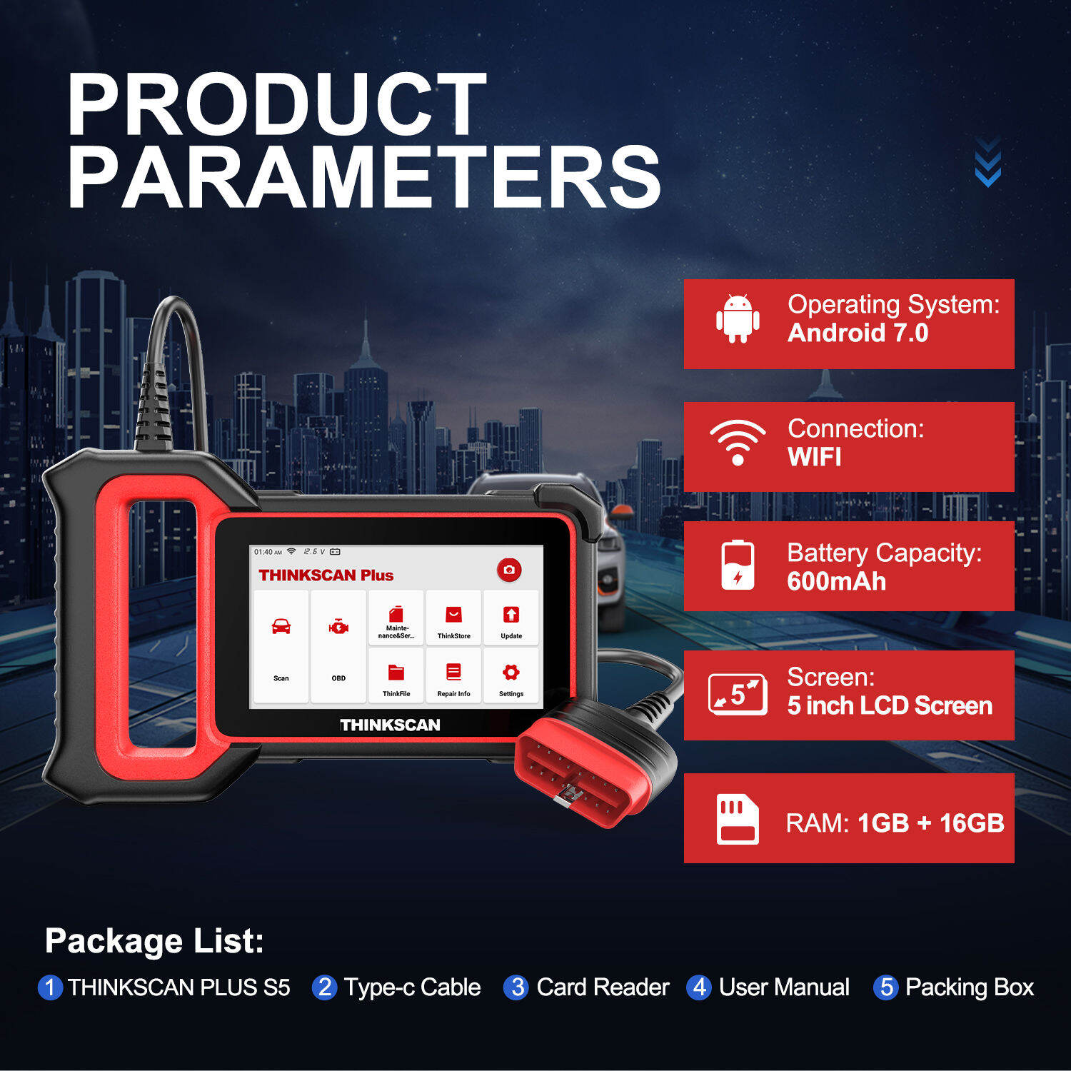 Thinkcar Thinkscan Plus S Obd Abs At Srs