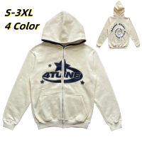 ฤดูใบไม้ร่วงฤดูหนาว Y2k Harajuku Star Letter แขนยาว Hooded Jacket คู่หลวม Hoodie Sweatshirt Plus Size