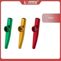 【Moon Musical】 LOMMI Kid Kazoo อลูมิเนียมที่มีเมมเบรนขลุ่ยไดอะแฟรมปาก Kazoo เครื่องดนตรีสีเขียวสีเหลืองสีแดงสีสุ่ม Kazoo