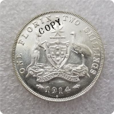 เหรียญเลียนแบบฟลอรินจากออสเตรเลีย1914-H