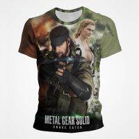 ฤดูร้อนMgs Metal Gear Solid 3dพิมพ์Tเสื้อแฟชั่นเกมยิงStreetwearผู้ชายผู้หญิงเสื้อยืดHarajuku Tees Topsเสื้อผ้า