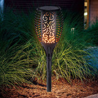 LED Flame Torch Stake Ground Light Garden Waterproof Lamp Solar Powered Outdoor Lighting for Garden Street Decoration