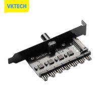 [Vktech] 1ถึง7 PC Cooler Fan HUB Regulator Splitter อะแดปเตอร์ควบคุมความเร็วของคอมพิวเตอร์