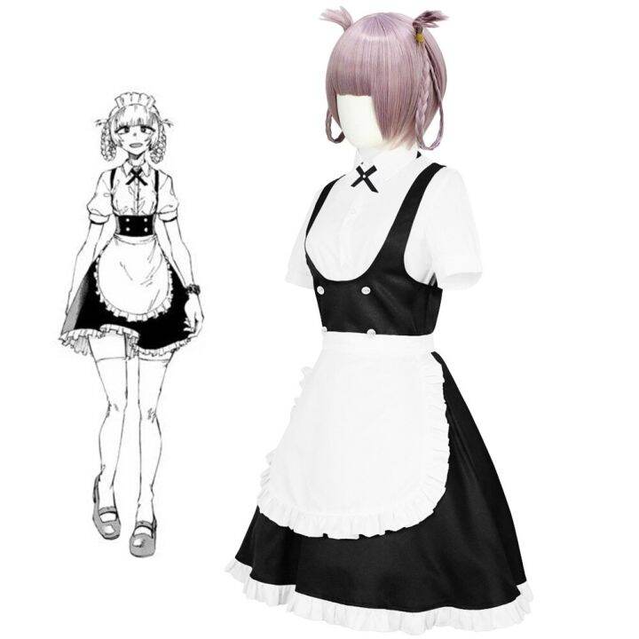 New Anime Yofukashi No Uta Cosplay Nazuna Nanakusa Black White Maid ...