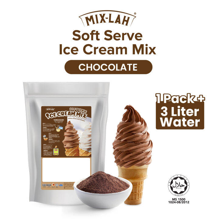 MIXLAH Chocolate Soft Serve Ice Cream Powder Mix Tepung Aiskrim 冰淇淋粉
