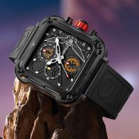 ZZOOI Luxury Watches for Men  Brand ONOLA Unique Square Design Fashion Quartz Sports Tape Watch Men Waterproof Relogio Masculino