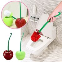 Hot Selling Red/Green Cherry Shaped Toilet Brush Holder Set Bathroom Cleaning Kit Cleaner Creative Lovely Lavatory Brush Toilet Cleaning