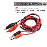 1M Alligator Cilp to AV Banana Plug Test Cable Lead Connector Dual Tester Probe 35mm Crocodile Clip for Multimeter Measure Tool