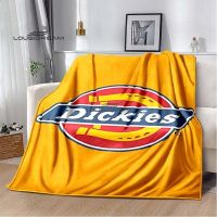 Dickies ผ้าห่มผ้าสักหลาดอ่อนพิมพ์โลโก้, ผ้าห่มขนนุ่มตกแต่งบ้านพักผ่อนแฟชั่นเตียงนอนห้องนอนโซฟาเดินทางตั้งแคมป์ blanke ความร้อน