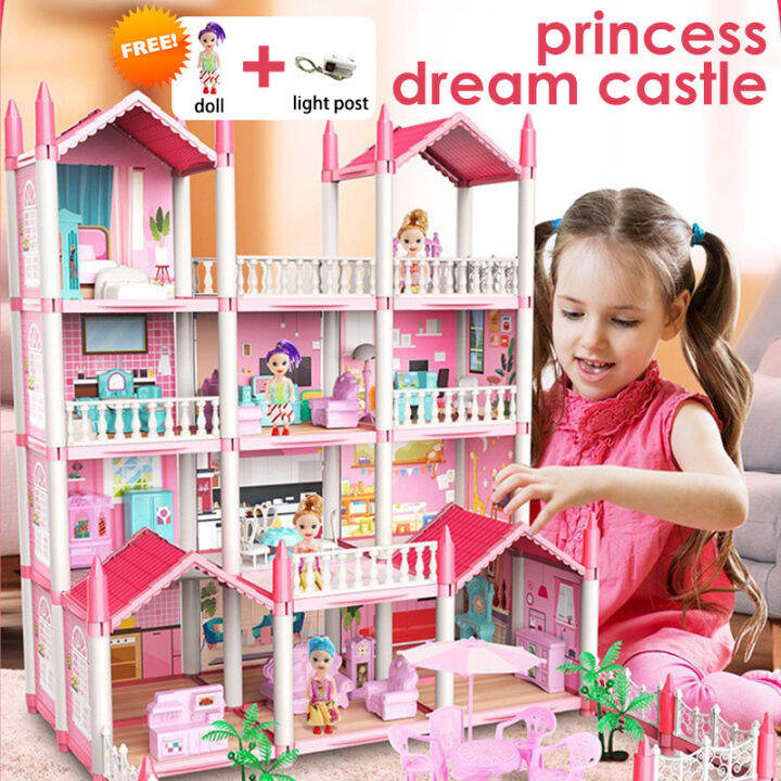 Doll House for Kids Girl Toy Dollhouses Laruan for Girls Doll House for