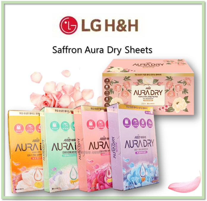 [LG H&H] LG Saffron Aura Dry Sheets For Dryer 120/200Sheets (aura dry