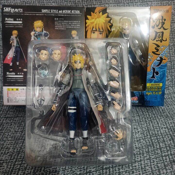 ฟิกเกอร์ฟิกเกอร์นารูโตะนามิคาเซะมินาโตะ-shfiguart-shippuden-รุ่นที่สี่-namikaze-minato-โมเดลตุ๊กตาขยับแขนขาได้-shf-ตุ๊กตาของเล่น