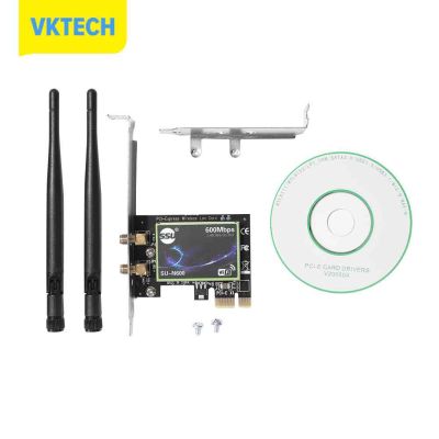 [Vktech] การ์ดเครือข่ายไร้สาย Dual Band PCI-E 1X อีเธอร์เน็ต PCI Express Wi-Fi 6อะแดปเตอร์