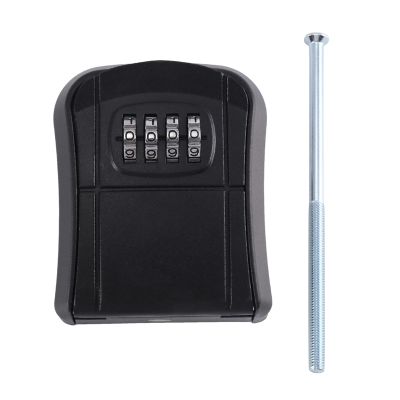 Small Mini Alloy Key Safe 4-Position Password Key Lock Waterproof Key Storage Lock Box for Spare House