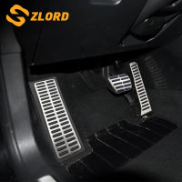 Zlord ฝาครอบเหยียบเบรคแก๊สสำหรับ Skoda ยอดเยี่ยมสำหรับ Volkswagen VW R36 R-Line B6 CC Passat B7สแตนเลส LHD ชิ้นส่วนแป้นเหยียบรถยนต์