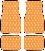 Car Floor Mats - Seamless Orange Polka dot Tiling Abstract Spring Easter Texture Carpet Floor Mats for Cars Anti Slip Rubber