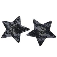 Women Bra Pad Sexy Adhesive Lace STAR Nipple Covers Breast Sticker Pasties Chest Disposable Nipple Cover Invisible Intimate