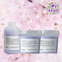 Davines Love Smoothing Shampoo/Conditioner/Mask แชมพู ครีมนวดผม มาส์ก ลดการชี้ฟู ช่วยให้เส้นผมเรียบลื่น และเงางาม