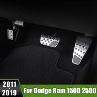 สำหรับ Dodge Ram 1500 2500 3500 5500ที่วางเท้า2011 ~ 2019รถเหล็กสแตนเลสที่คลุมคันเร่งเบรคกันลื่นโฟมกรองสารชีวเคมี