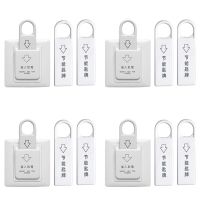 4X High Grade Hotel Magnetic Card Switch Energy Saving Switch Insert Key for Power with 12 Card