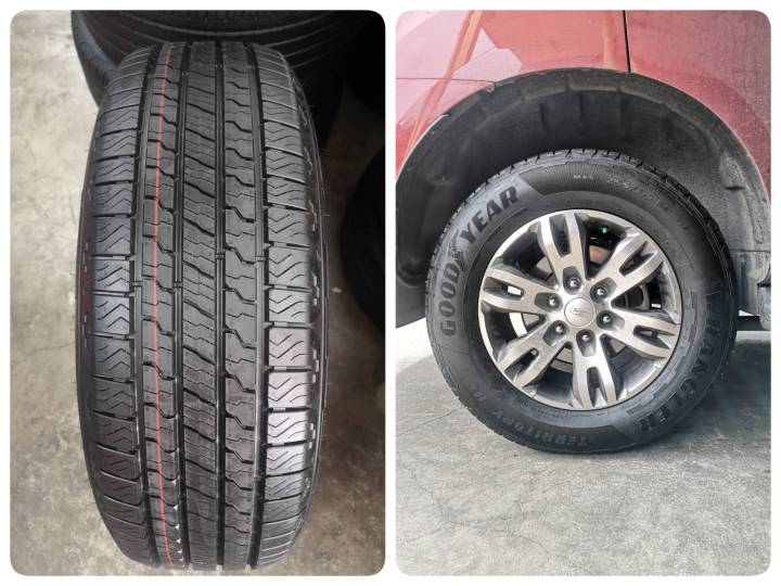 ยางถอดป้ายแดง-goodyear-รุ่น-territory-ht-ขนาด-255-65r18-ผลิตปี2023-จำนวน-4-เส้น-ใส่กระบะยกสูงและรถ-ppv-7-ที่นั่ง-ได้ทุกรุ่น-แถมจุปลมยางใหม่และจัดส่งฟรี