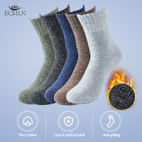 ECMLN ฤดูหนาว Unisex Super หนาอบอุ่นคุณภาพสูง Harajuk Retro กระต่ายผมขนสัตว์ผ้าฝ้ายเย็นป้องกัน Thermosocks ถุงเท้า