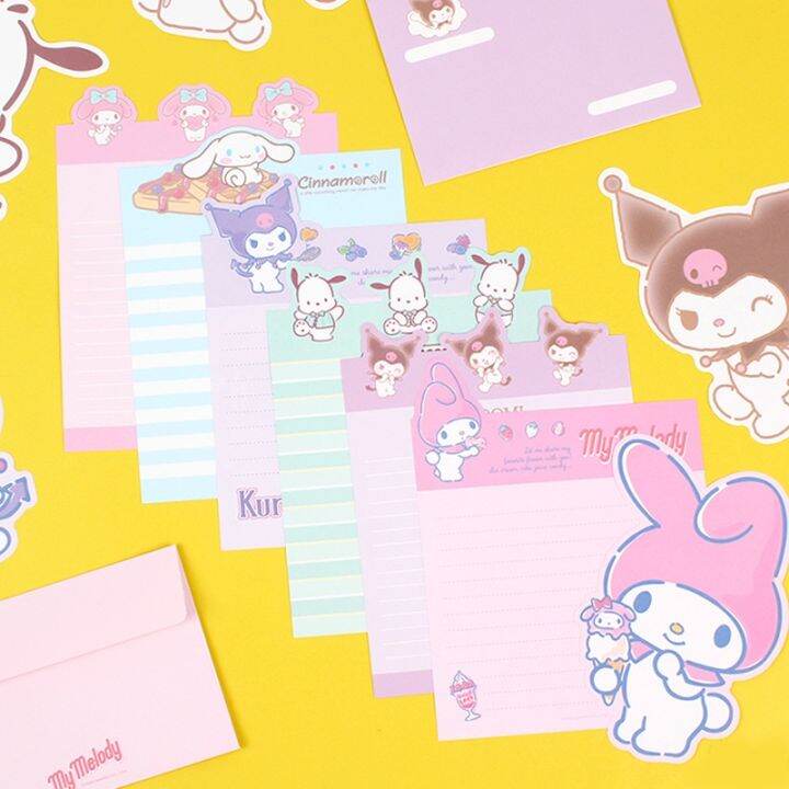 Sanrio Character Letter Paper Envelope Sticker Set Stationery Writing ...