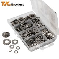 660 Buah Cincin Baja Tahan Karat Beraneka Ragam Set Cincin Gasket Mur dan Baut Kit M3 M4 M5 M6 M8 M10