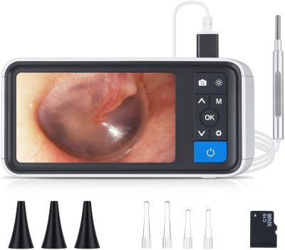 4.5นิ้วหน้าจอดิจิตอล Otoscope 3.9มิลลิเมตรหูขี้ผึ้งกำจัด1080จุด HD หู Endoscope กล้องที่มี6 LED 32กิกะไบต์การ์ดสนับสนุนภาพวิดีโอ