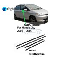 Flightcar สำหรับ Honda City 2003 2004 2005 2006 2007 2008 Weatherstrip หน้าต่างซีล,รถหน้าต่าง Moulding Trim ซีลประตู Out สำหรับ Honda City