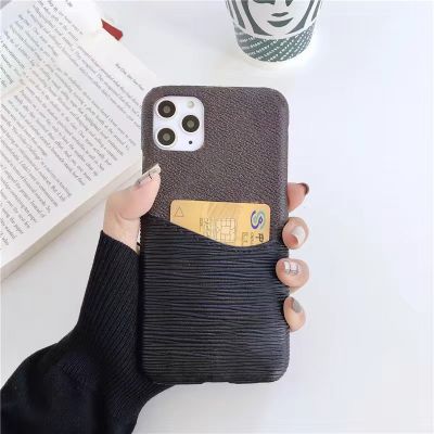 Luxury Brand Water ripple leather card Design Phone Case for IPhone 13 11 12 Pro Max XS XR X 8 7 Plus SE 11 Pro Back Cases Cover