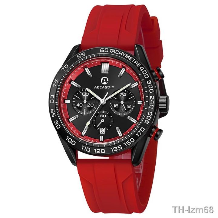 นาฬิกา-2023-blue-silica-gel-three-needle-men-quartz-watch-sports-fashion-wrist-watch-personality