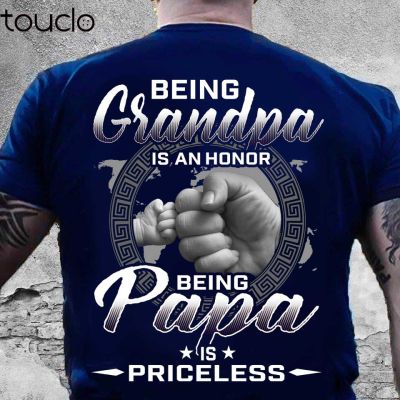 Being Grandpa Adalah Honor Being Papa Is Priceless T-Shirt S-5Xl Royal Blue Kustom Aldult Remaja Digital Printing S-4XL-5XL-6XL