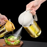 ○∏ 2 In 1 Oil Bottle Spray And Automatically Open Pour Olive Oil Grill Sprayer Leak-proof Nozzle BBQ Kitchen Accessories