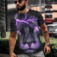 2021 New Summer 3D printed T-shirt animal print mens T-shirt print casual T-shirt O-neck hip hop short sleeve Size XXS-5XL